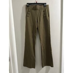 🔴Betabrand olive green wide pant size Small‎ work pant